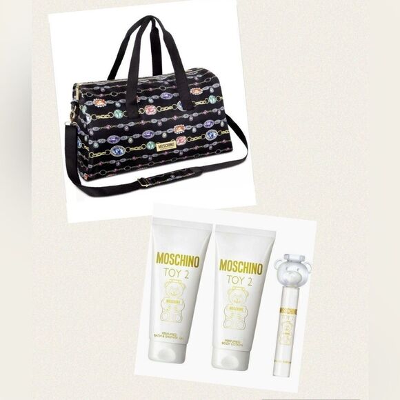 Moschino Handbags - Moschino Limited Edition Holiday Duffel Bag TOY 2 TRAVEL SPRAY LOTION SHOWER GEL